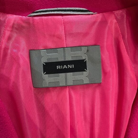 RIANI FUCHSIA PINK CREPE NOTCHED LAPEL BLAZER JACKET - 10 - Picture 6 of 10